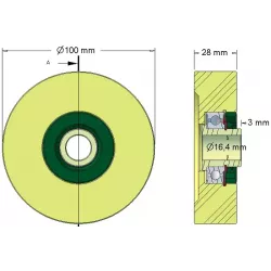 Rolle Nr. 211 – Stützrolle Ø100 mm für Maschinen von Grimme | OEM Grimme 623.00011 | Hersteller KiJ