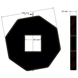 Reinigungsscheibe 266-32-80 – Scheibe von KiJ | OEM 206008200 | Hersteller KiJ