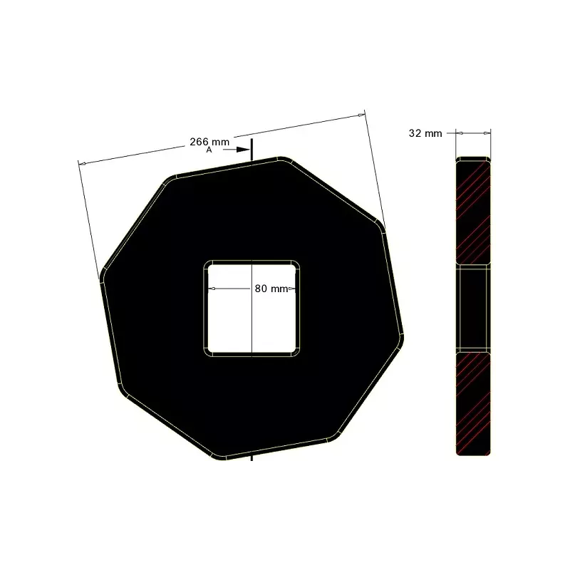 Reinigungsscheibe 266-32-80 – Scheibe von KiJ | OEM 206008200 | Hersteller KiJ