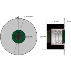 Rolle Nr. 297a – Stützrolle aus Stahl-Gummi für Maschinen von Dewulf | Hersteller KiJ
