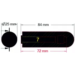 Gummifinger für Andruckrolle der Sämaschine 84-25-8,5 | OEM AC 802808 | Hersteller KiJ
