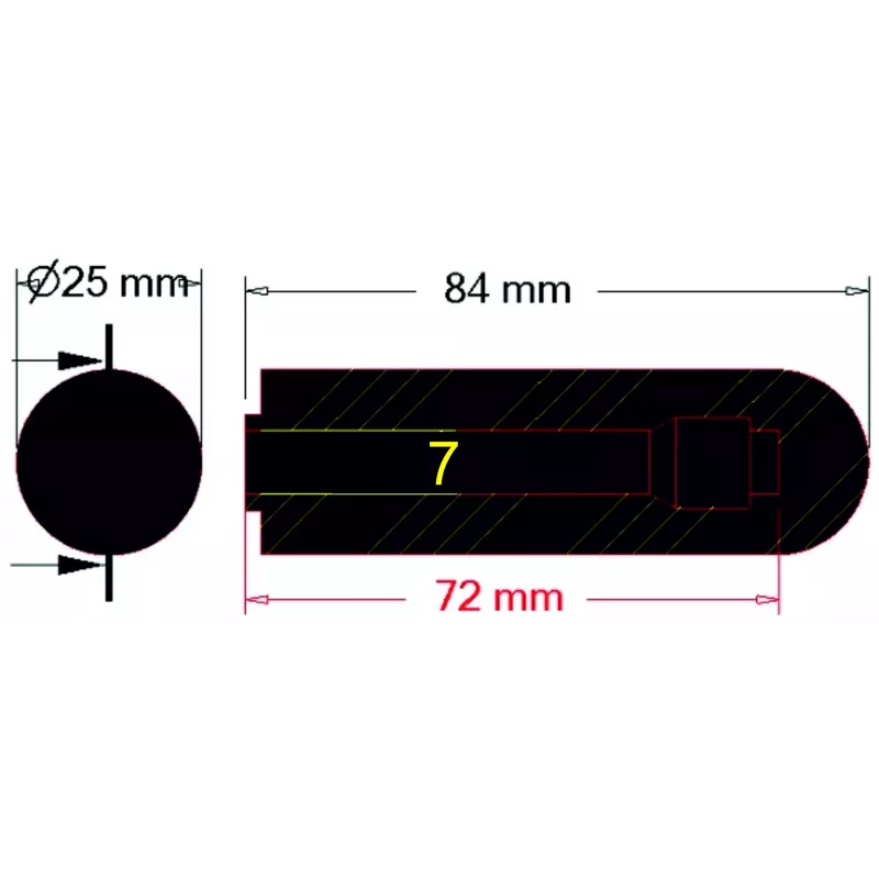 Gummifinger für Andruckrolle der Sämaschine 84-25-8,5 | OEM AC 802808 | Hersteller KiJ