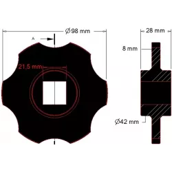 Sortierscheibe gezahnt – Scheibe für Maschinen von Grimme | OEM Grimme 088.00251 | Hersteller KiJ