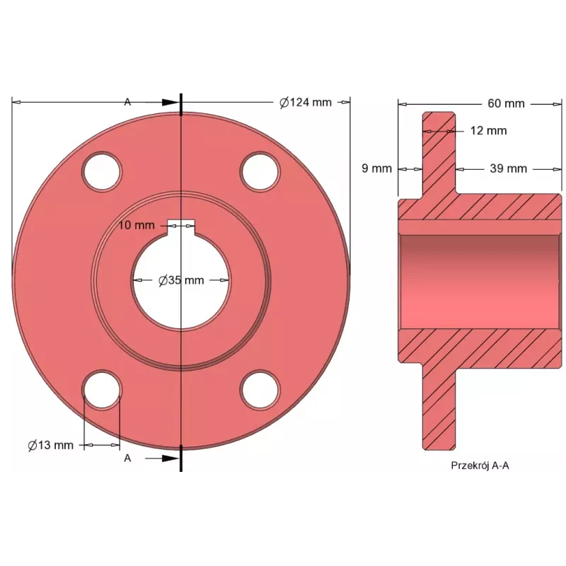 Rolle Nr. 196a – Rollennabe aus Gusseisen Ø70 mm für Maschinen von Wuhlmaus | Hersteller KiJ
