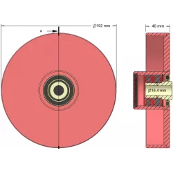 Rolle Nr. 114 – Umlenkrolle aus Gusseisen Ø192 mm für Maschinen von Grimme | OEM Grimme 200.48657 | Hersteller KiJ