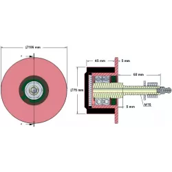 Rolle Nr. 11a – Rolle aus Stahl-Gummi Ø78 mm für Maschinen von Grimme | OEM Grimme 200.04530 | Hersteller KiJ