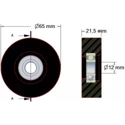 Rolle Nr. 18 – Stützrolle aus Gummi Ø64 mm für Maschinen von Grimme | OEM Grimme 088.00243, 200.14285, 200.17208 | Hersteller KiJ