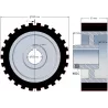 Rolle Nr. 44 – Antriebsrolle aus Gusseisen-Gummi Ø165 mm für Maschinen von Grimme | OEM Grimme 076.00823 | Hersteller KiJ