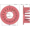 Rolle Nr. 104 – Antriebsrolle aus Gusseisen Ø178 mm, Teilung 35 mm, für Maschinen von Grimme | OEM Grimme 006.00030 | Hersteller KiJ