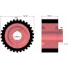 Rolle Nr. 220 – Antriebsrolle aus Gusseisen-Gummi Ø132 mm für Maschinen von Grimme | OEM Grimme 076.00655 | Hersteller KiJ