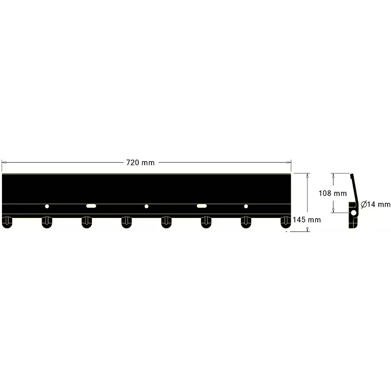 Krautbandschaufel L-720 – Schaufel für Kartoffelroder Grimme SE 75-20/30/40, SE 75/85-55 und andere | OEM Grimme 200.32146, 088.00360 | Hersteller KiJ