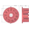 Rolle Nr. 16 – Antriebsrolle aus Gusseisen Ø124 mm für Maschinen von Grimme | OEM Grimme 001.00067, 001.00524, 006.00236 | Hersteller KiJ