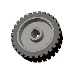 Rolle Nr. 43 – Antriebsrolle aus Gusseisen-Gummi Ø198 mm für Maschinen von Grimme | OEM Grimme 076.00704 | Hersteller KiJ