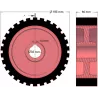 Rolle Nr. 43 – Antriebsrolle aus Gusseisen-Gummi Ø198 mm für Maschinen von Grimme | OEM Grimme 076.00704 | Hersteller KiJ