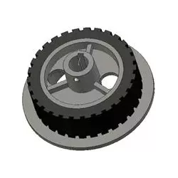 Rolle Nr. 45 – Antriebsrolle aus Gusseisen-Gummi für Maschinen von Grimme | OEM Grimme 076.01618, 076.05115 | Hersteller KiJ