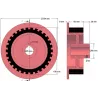 Rolle Nr. 45 – Antriebsrolle aus Gusseisen-Gummi für Maschinen von Grimme | OEM Grimme 076.01618, 076.05115 | Hersteller KiJ