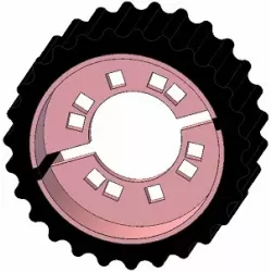 Rolle Nr. 224 – Antriebsrolle aus Stahl-Gummi Ø200 mm für Maschinen von Grimme | OEM Grimme 076.03535 | Hersteller KiJ