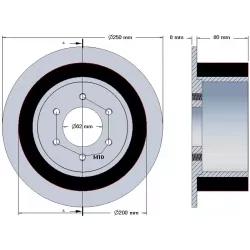 Rolle Nr. 190 – Antriebsrolle aus Stahl-Gummi Ø200 mm für Maschinen von Holmer | OEM Holmer 1130010341 | Hersteller KiJ