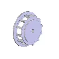 Rolle Nr. 171 – Antriebsrolle aus Gusseisen Ø258 mm, Teilung 35 mm, für Maschinen von Grimme | OEM Grimme 006.00537 | Hersteller KiJ