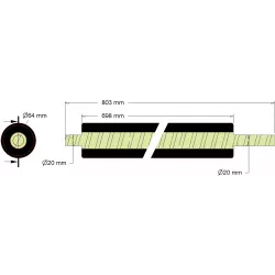 Rolle Nr. 255 – Abstreiferwelle aus Stahl-Gummi Ø64 mm für Maschinen von Grimme | OEM Grimme 076.01516 | Hersteller KiJ