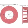 Rolle Nr. 102 – Antriebsrolle aus Gusseisen Ø256 mm, Teilung 35 mm, für Maschinen von Grimme | OEM Grimme 006.00058, 006.00638 | Hersteller KiJ