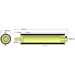 Rolle Nr. 243 – Abstreiferwelle aus Stahl-Gummi Ø92 mm für Maschinen von Grimme | OEM Grimme 076.01899 | Hersteller KiJ