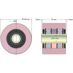 Rolle Nr. 187 – Stützrolle aus Stahl Ø100 mm für Maschinen von ROPA | OEM ROPA 252062 | Hersteller KiJ