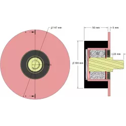 Rolle Nr. 10 – Stützrolle aus Stahl-Gummi Ø100 mm für Maschinen von Wuhlmaus | OEM Wuhlmaus 000.03.004.00 | Hersteller KiJ