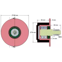 Rolle Nr. 11b – Antriebsrolle aus Stahl-Gummi Ø78 mm für Maschinen von Grimme | OEM Grimme 200.10202 | Hersteller KiJ