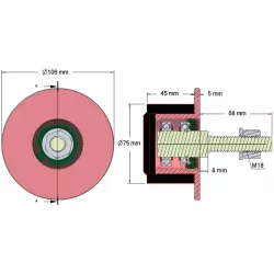 Rolle Nr. 11c – Rolle aus Stahl-Gummi Ø78 mm | Hersteller KiJ