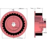Rolle Nr. 19 – Antriebsrolle aus Gusseisen-Gummi Ø170 mm für Maschinen von Grimme | OEM Grimme 076.00768 | Hersteller KiJ