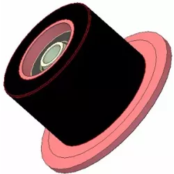 Rolle Nr. 23 – Stützrolle aus Stahl-Gummi Ø110 mm für Maschinen von ROPA | OEM ROPA 252066 | Hersteller KiJ