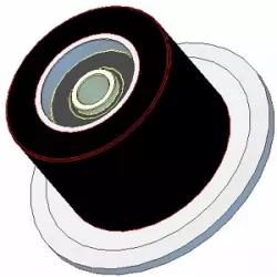 Rolle Nr. 23H – Stützrolle aus Stahl-Gummi Ø110 mm für Maschinen von Holmer | OEM Holmer 1130020688 | Hersteller KiJ