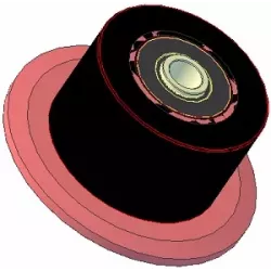 Rolle Nr. 24 – Stützrolle aus Stahl-Gummi Ø110 mm für Maschinen von ROPA | OEM ROPA 252061, 252006100 | Hersteller KiJ