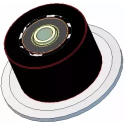 Rolle Nr. 24H – Stützrolle aus Stahl-Gummi Ø110 mm für Maschinen von Holmer | OEM Holmer 252061, 1130006938 | Hersteller KiJ