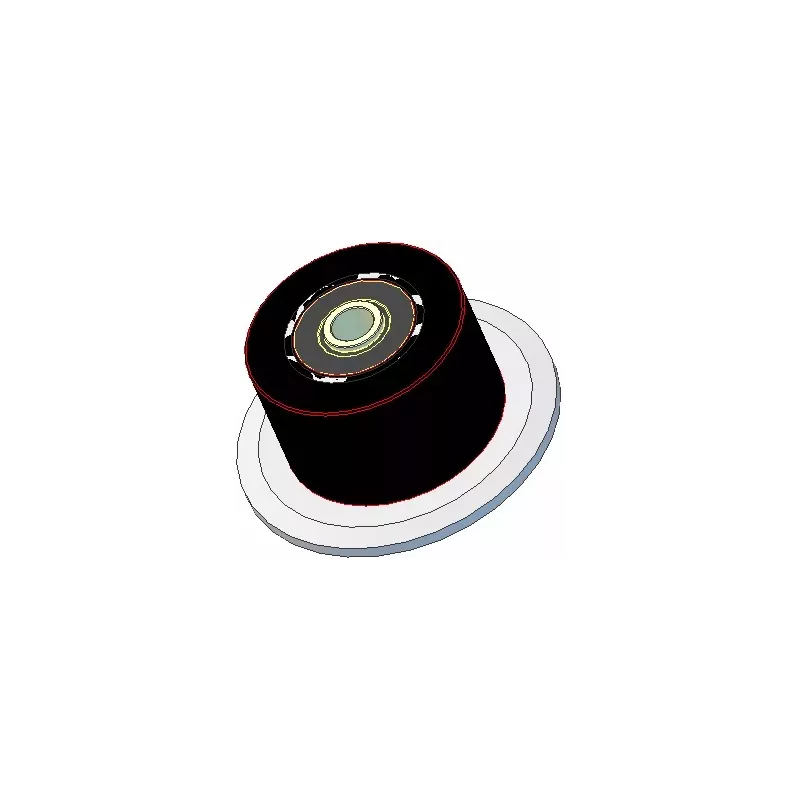 Rolle Nr. 24H – Stützrolle aus Stahl-Gummi Ø110 mm für Maschinen von Holmer | OEM Holmer 252061, 1130006938 | Hersteller KiJ