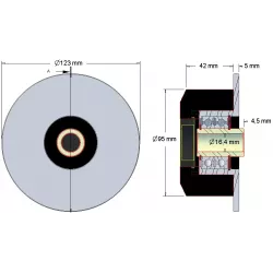 Rolle Nr. 71 – Rolle aus Stahl-Gummi Ø95 mm | Hersteller KiJ