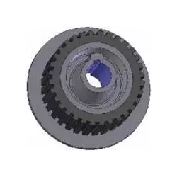 Rolle Nr. 75 – Antriebsrolle aus Gusseisen-Gummi Ø132 mm | Hersteller KiJ