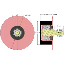Rolle Nr. 80 – Tragrolle aus Stahl-Gummi Ø100 mm für Kartoffelroder Anna Z644 | OEM Anna 564421017 | Hersteller KiJ