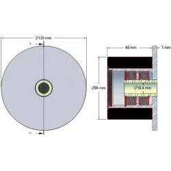Rolle Nr. 139 – Rolle aus Stahl-Gummi Ø95 mm | Hersteller KiJ