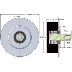 Rolle Nr. 143 – Rolle aus Stahl-Gummi Ø120 mm | Hersteller KiJ