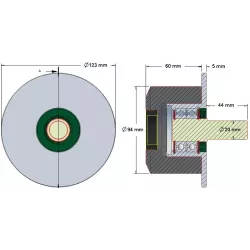 Rolle Nr. 179 – Rolle aus Stahl-Gummi Ø95 mm | Hersteller KiJ