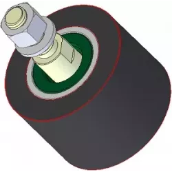 Rolle Nr. 189 – Stützrolle aus Stahl-Gummi Ø90 mm für Maschinen von Holmer | OEM Holmer 1131002796 | Hersteller KiJ