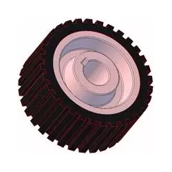 Rolle Nr. 202 – Antriebsrolle aus Gusseisen-Gummi Ø132 mm für Maschinen von Grimme | OEM Grimme 076.01046, 076.00971 | Hersteller KiJ