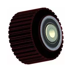 Rolle Nr. 204 – Stützrolle aus Stahl-Gummi Ø90 mm für Maschinen von ROPA | OEM ROPA 252079 | Hersteller KiJ