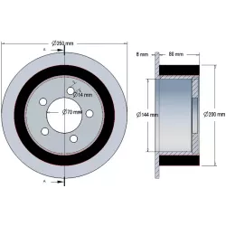 Rolle Nr. 219 – Antriebsrolle aus Stahl-Gummi Ø200 mm für Maschinen von ROPA | OEM ROPA 121368 | Hersteller KiJ