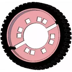 Rolle Nr. 225 – Antriebsrolle aus Stahl-Gummi Ø194 mm für Maschinen von Grimme | OEM Grimme 076.04059 | Hersteller KiJ