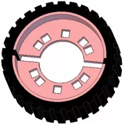 Rolle Nr. 230 – Antriebsrolle aus Stahl-Gummi Ø194 mm für Maschinen von Grimme | OEM Grimme 076.04013 | Hersteller KiJ