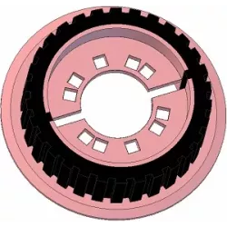 Rolle Nr. 231 – Antriebsrolle aus Stahl-Gummi Ø194 mm für Maschinen von Grimme | OEM Grimme 076.04011 | Hersteller KiJ
