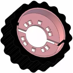 Rolle Nr. 237 – Antriebsrolle aus Stahl-Gummi Ø215 mm, Teilung 35 mm, für Maschinen von Grimme | OEM Grimme 076.03514 | Hersteller KiJ